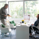 Stephen Fry and Michaela Watkins in The Dropout